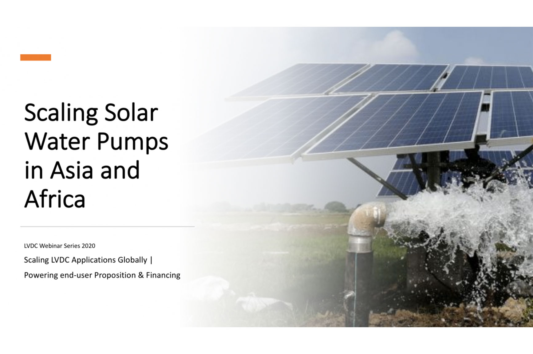 Scaling  Solar Water Pumps in Asia and Africa