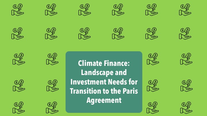 Climate Finance: Landscape and Investment needs for Paris Agreement Transition